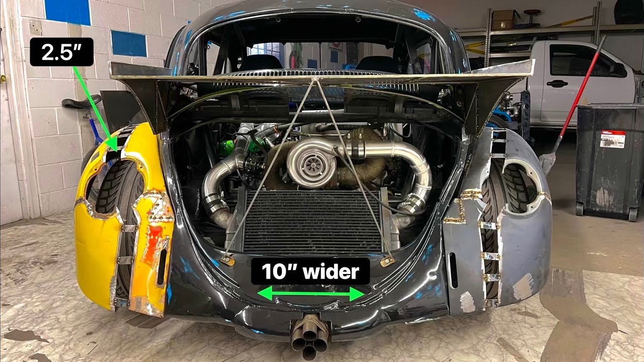 Создали ли мы самый широкий в мире Volkswagen Beetle? [Шасси Volkswagen MR2 K-Swap]