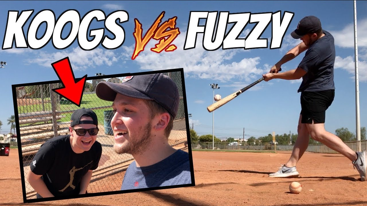 FUZZY VS KOOGS46!? IRL BASEBALL CHALLENGE IN 110 DEGREE HEAT!