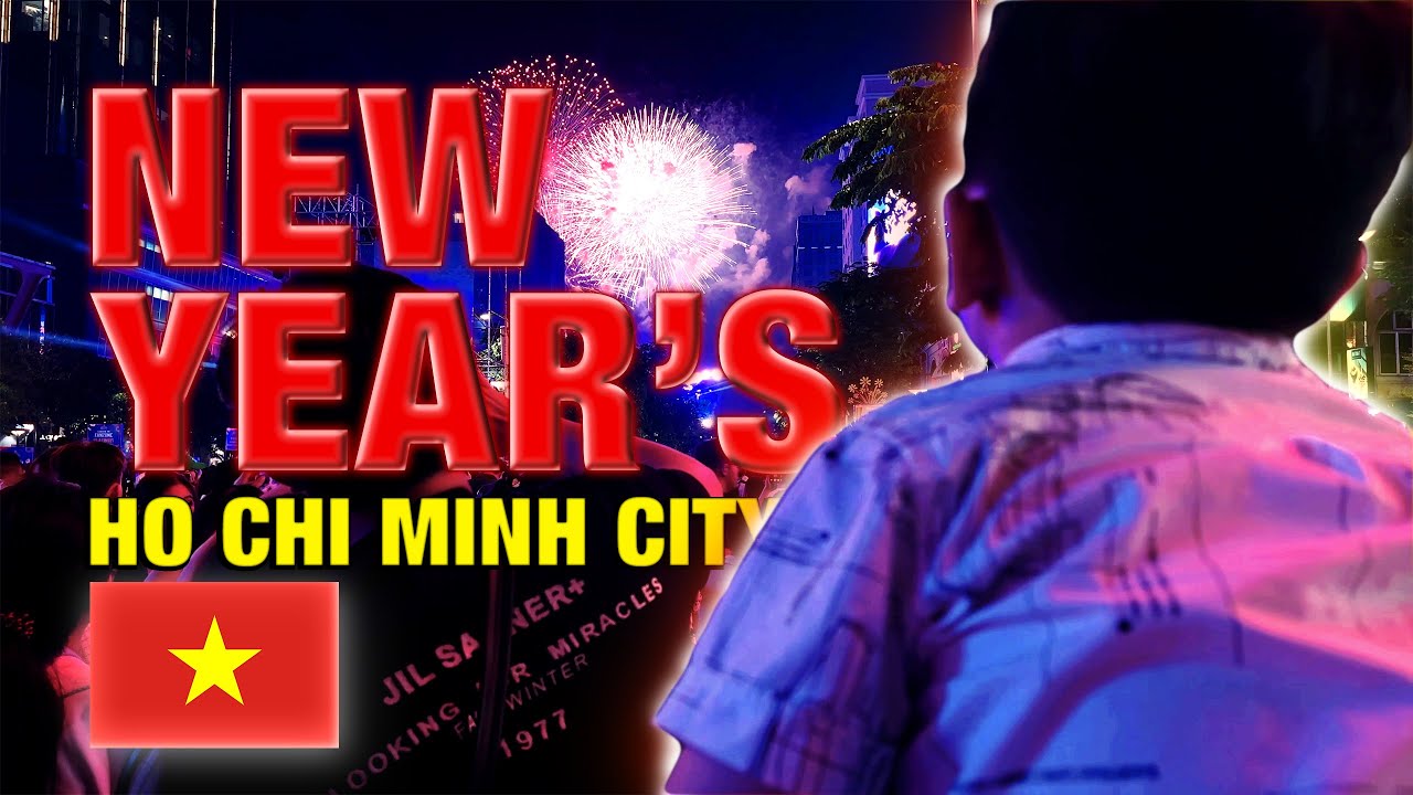 🎆🇻🇳 New Year's in Ho Chi Minh City Vietnam (PHỐ ĐI BỘ NGUYỄN HUỆ CÔNG PHÁO HOA TẾT 2025)