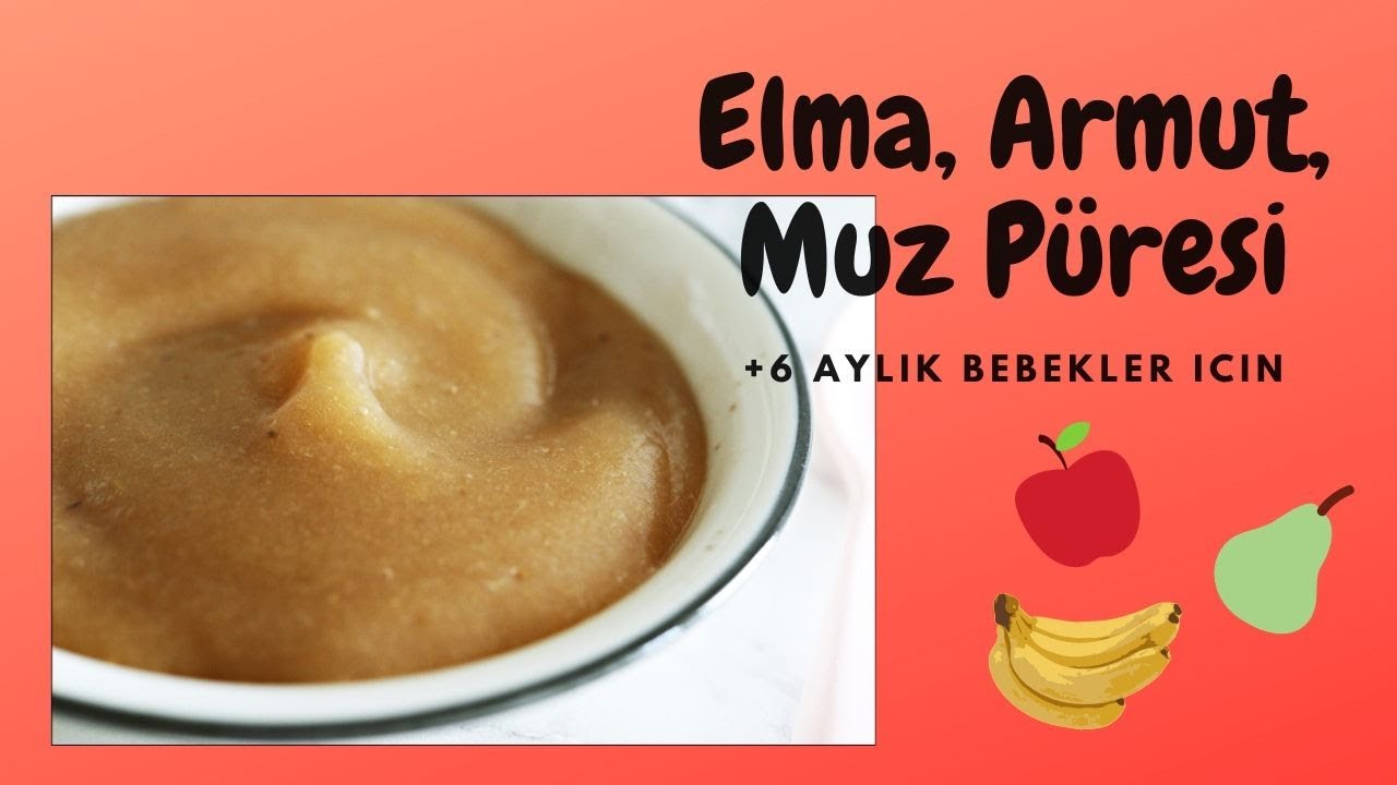 Bebekler İçin Meyve Püresi +6 Ay || Kavanoz Mama || Bebek Ek Gıda Tarifi