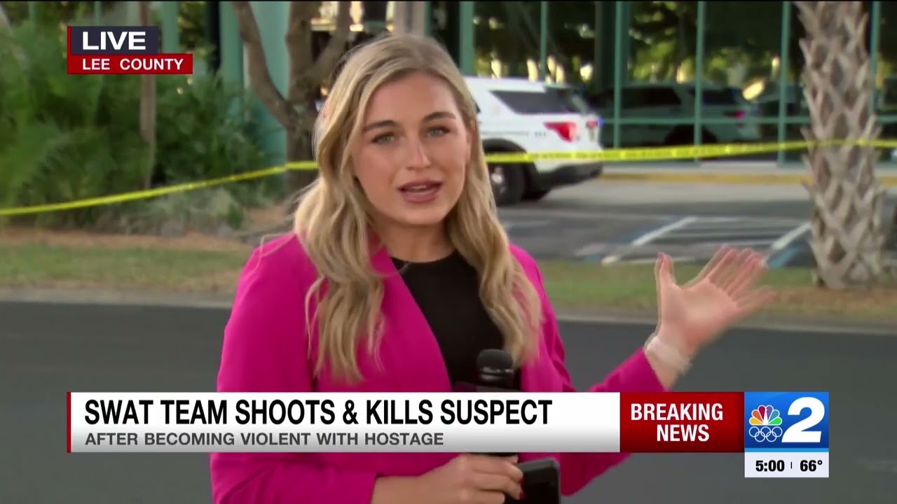 Sniper kills robber holding hostages at knifepoint at south Fort Myers Bank of America