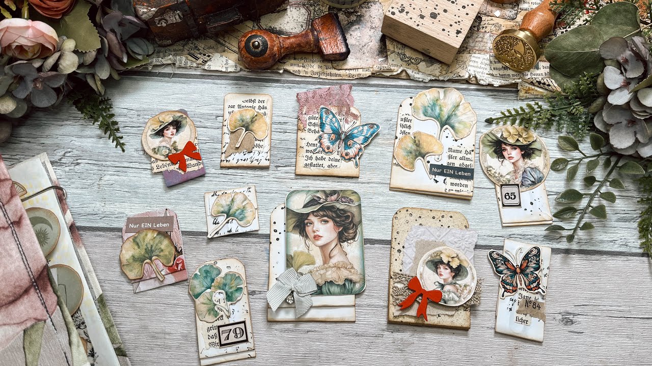 Junk Journal / deutsch / Ultimative Papierclips für Anfänger / Streifen Reste verbasteln