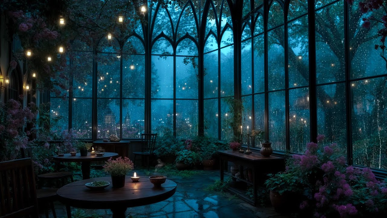 Secret Garden at Dawn 6AM: Gentle Rain and a Peaceful Start