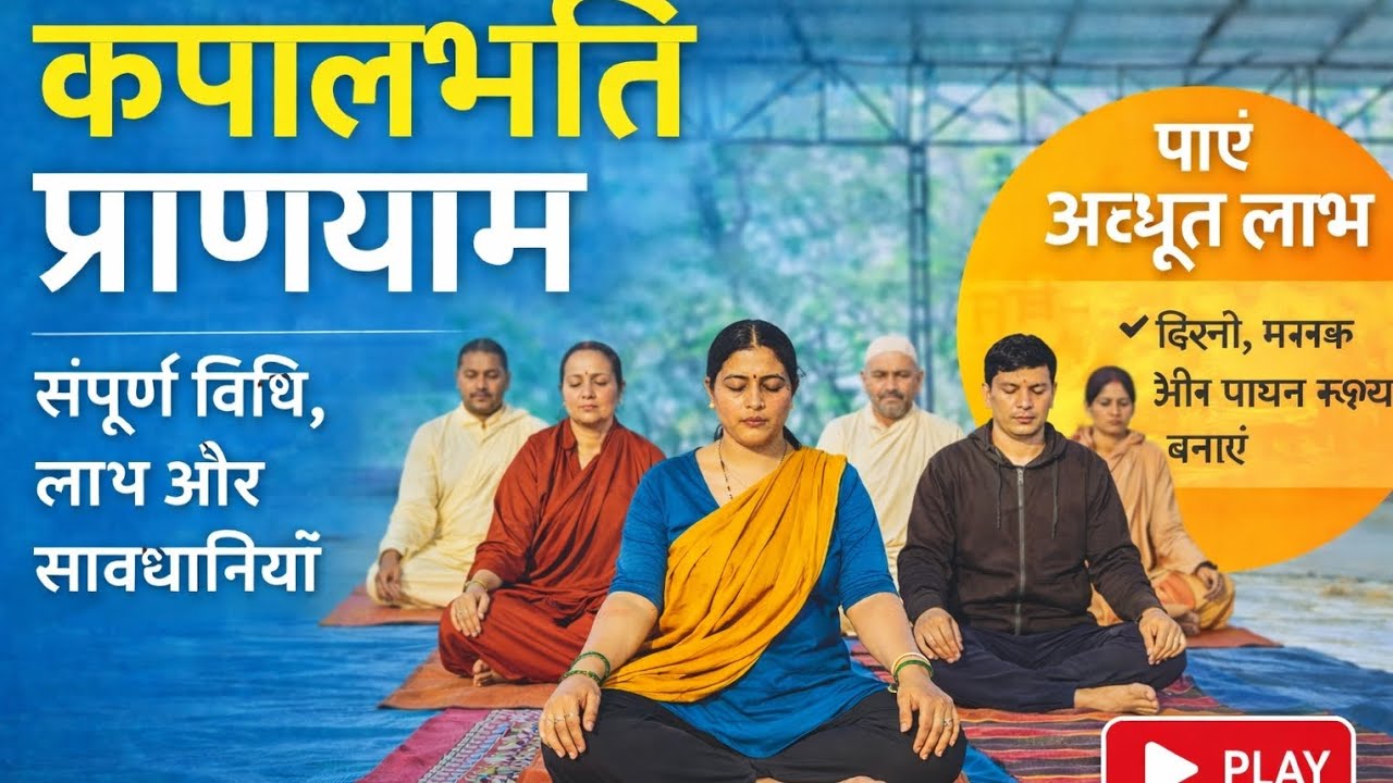 कपालभाति प्राणायाम करने की सही विधि। लाभ और सावधानियाँ Kapalbhati yoga in hindi #yoga #original 