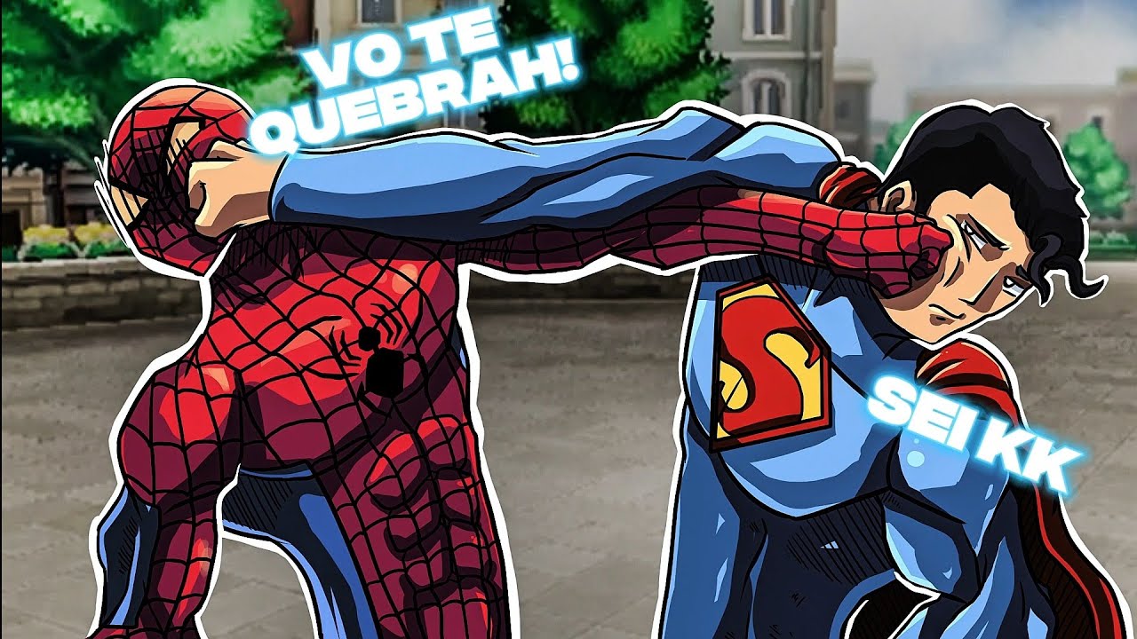 PRIMEIRO ENCONTRO DE SUPERMAN E HOMEM-ARANHA!!! (engraçado demaiskkk)