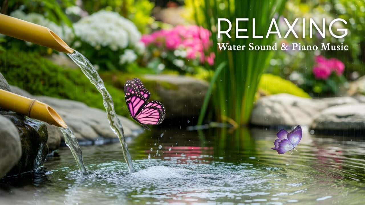 💫 Calm Your Mind Instantly: Soft Rain & Piano with Bamboo Water for Deep Sleep and Stress Relief