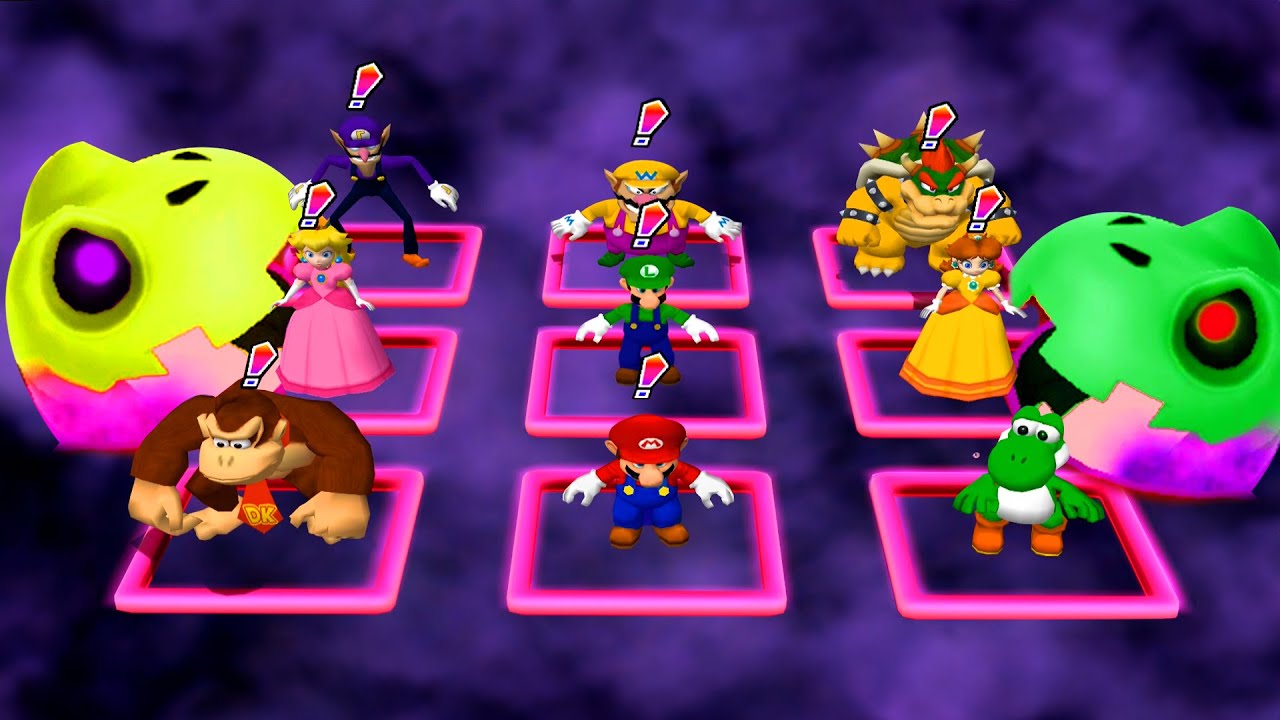 【マリオパーティ4】ミニゲーム マリオ Vs ルイージ Vs プリンセスピーチ Vs デイジー (CPU最強 たつじん)