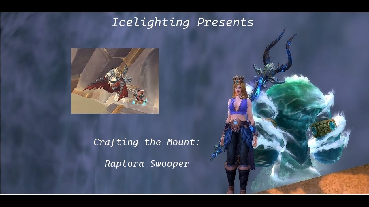 Crafting Raptora Swooper - Flying Mount - Eternal Ragepearl - Raptora Lattice- Genesis Motes- Zereth