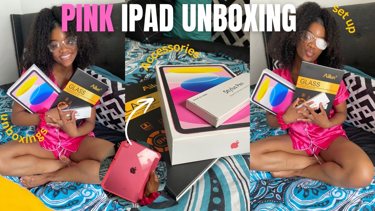 PINK IPAD UNBOXING ✰ | unboxing + accessories + setup 