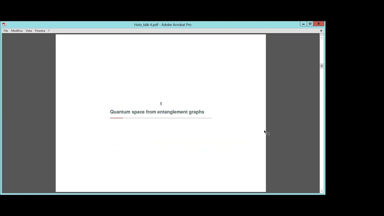 Eugenia Colafranceschi - Holographic properties of the bulk-boundary transmission of information 1/2