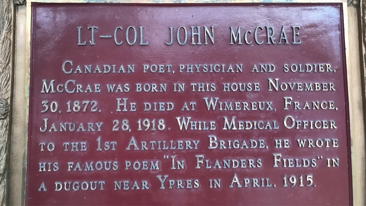 Remembering John McCrae the Author of the Poem 
