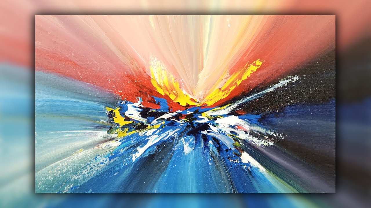 Abstract Acrylic Painting – Energy & Motion | Palette Knife Demo 113