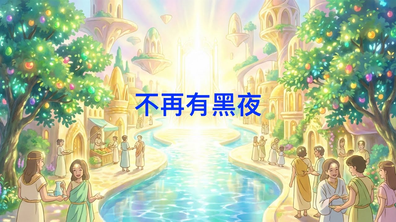 詩歌SS-4610【不再有黑夜】啟示錄22章1-5節〖羊咩咩-Ai聖經經文詩歌工作室〗