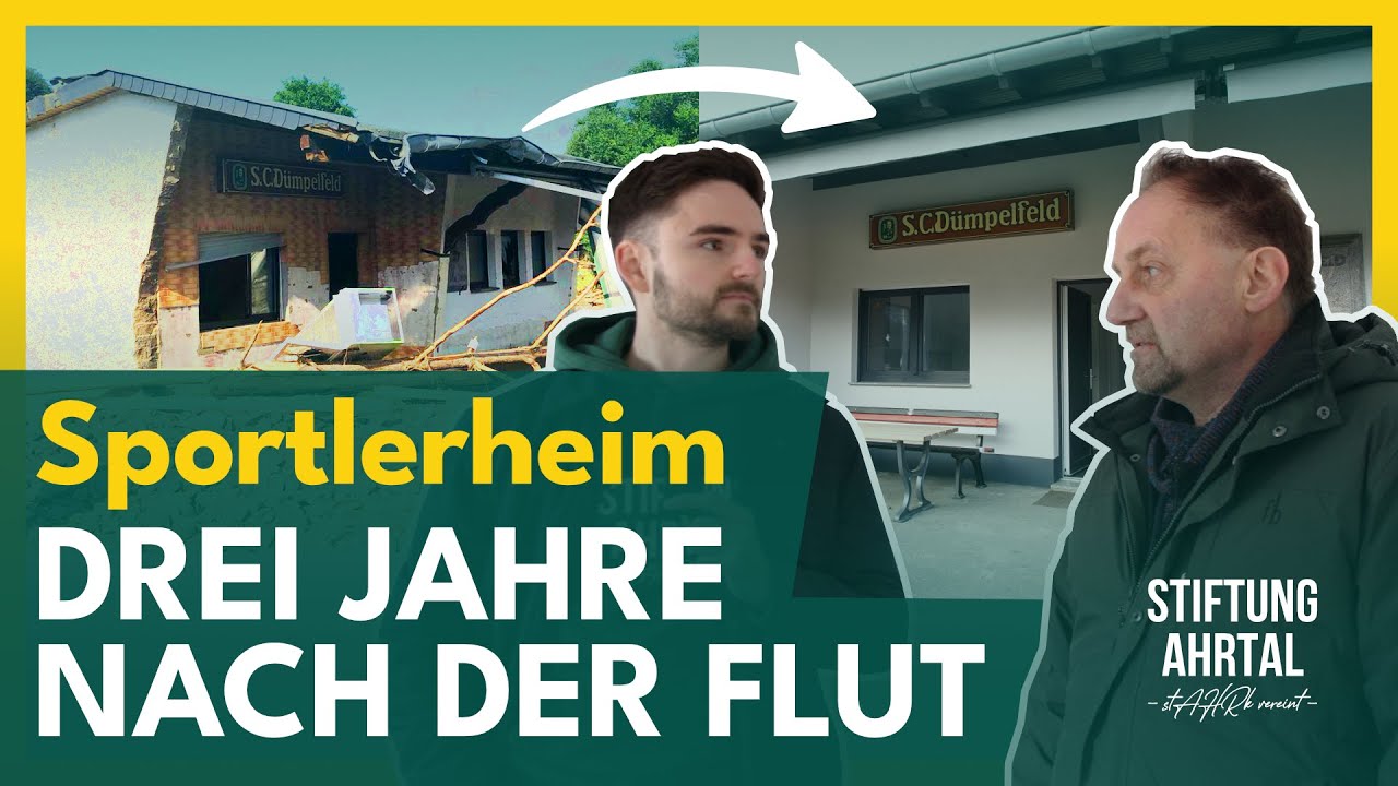 Wiederaufbau an der Ahr: Sportlerheim Dümpelfeld steht wieder!