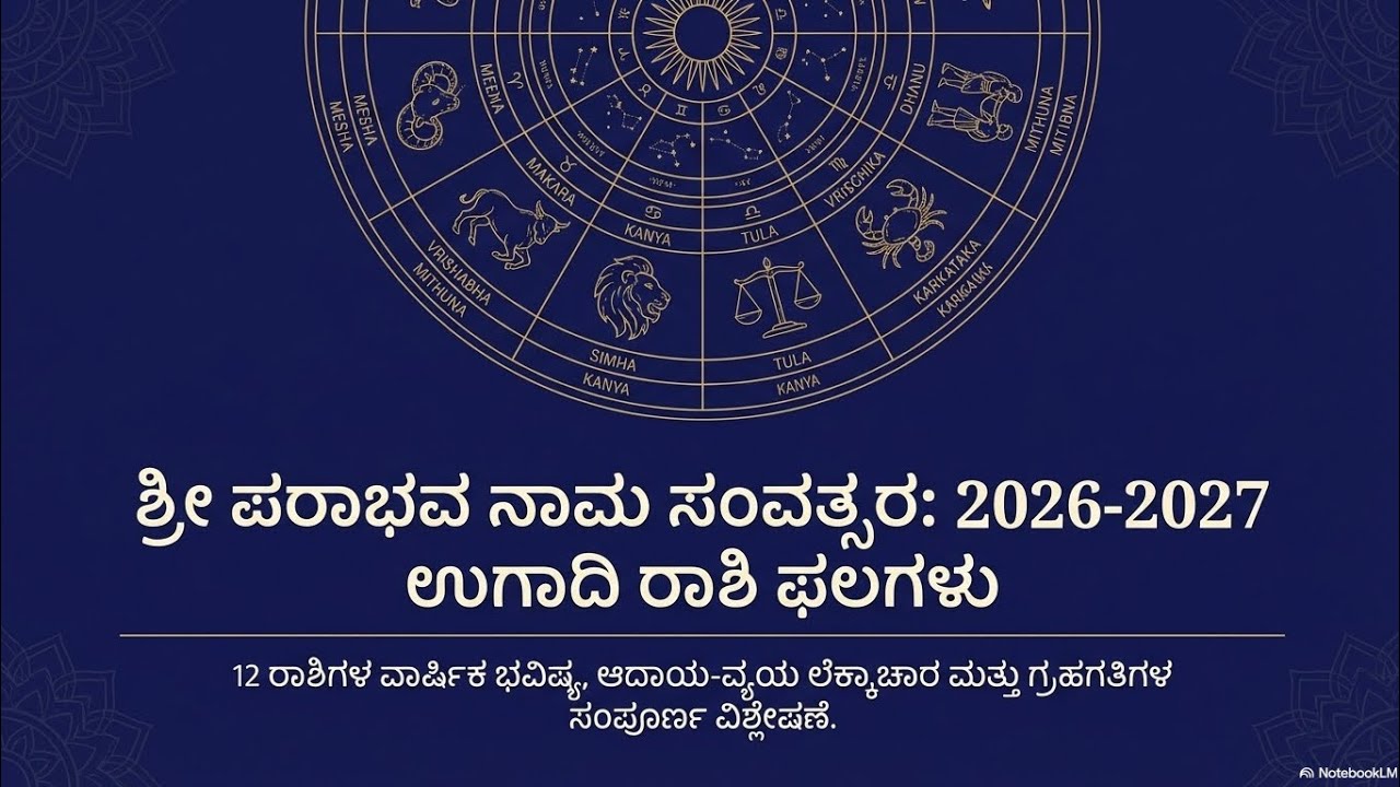 2026-2027 Ugadi Rashi Bhavishya Kannada | ಎಲ್ಲಾ 12 ರಾಶಿಗಳ ವಾರ್ಷಿಕ ಫಲಗಳು
