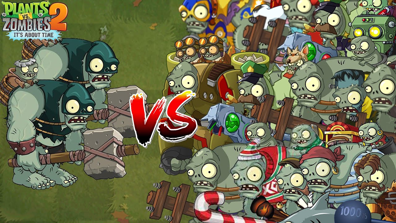 PvZ 2 Tournament Gargantuar- Dark Age Gargantuar Vs 33 Couple Gargantuar Zombie Teams?