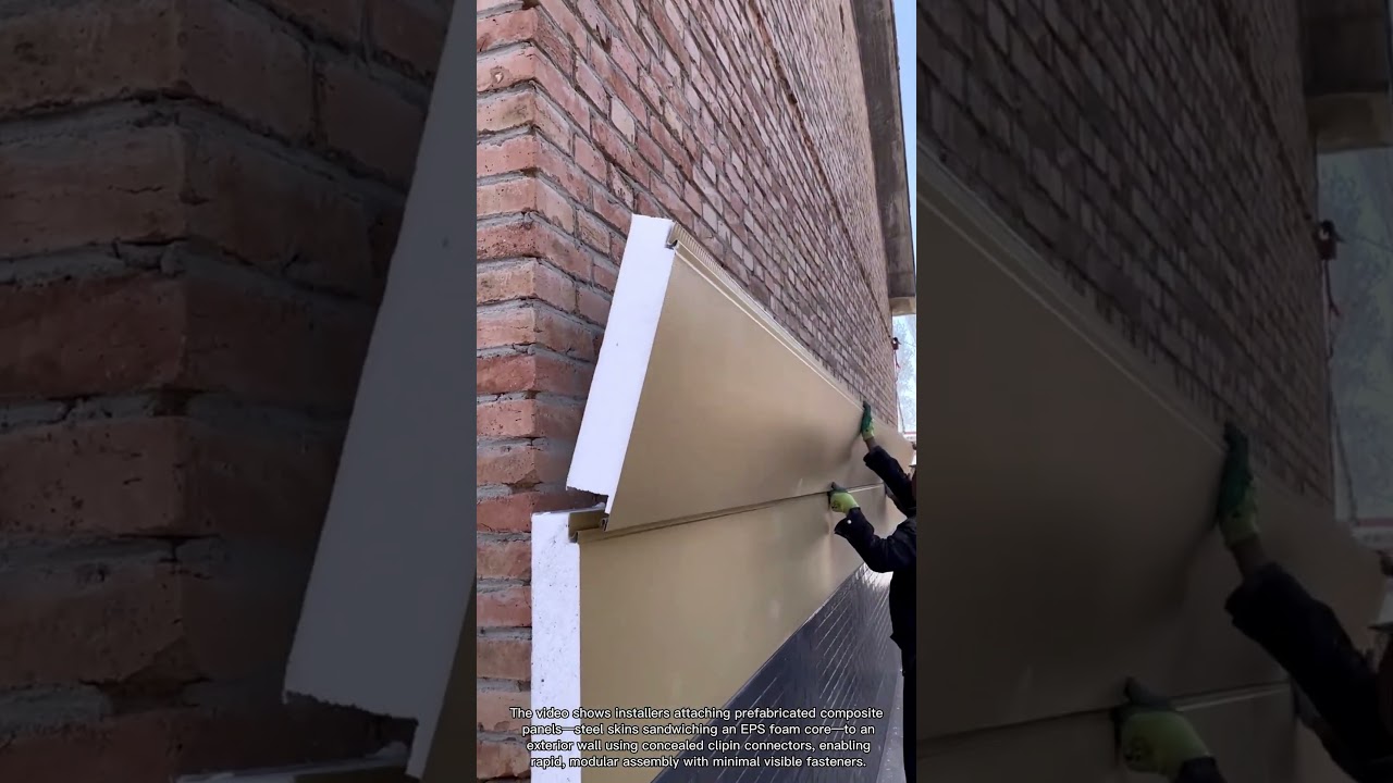 Dual‑Function Facade&nbsp;|&nbsp;Metal‑Foam Composite Panel Installation