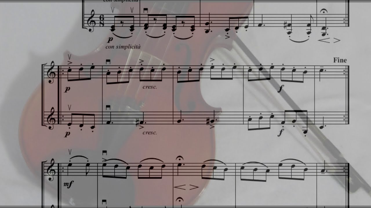 Duet No. 2 from B. Campagnoli's 101  Pi&egrave;ces Faciles et Progressives