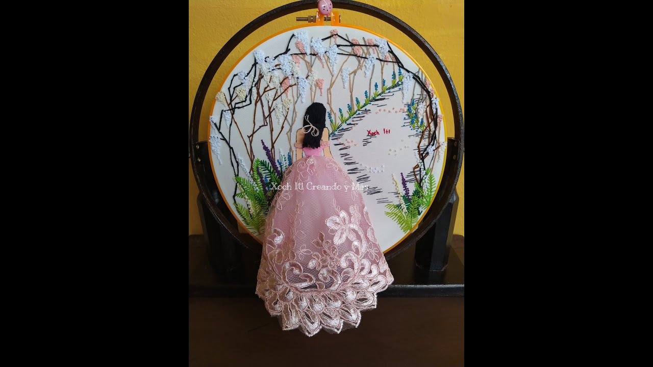 Bordado de Quinceañera en 3D / Ideas para recuerdos de XV/ Xoch Itl CyM