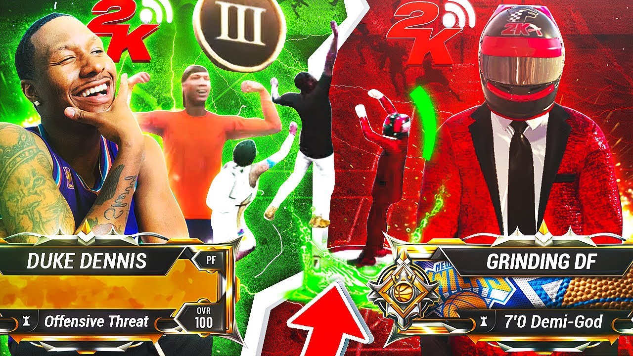 Duke Dennis & Grinding DF LEGEND Build takeover XBOX!! Best Stretch Bigs DOMINATE the Park NBA 2K20