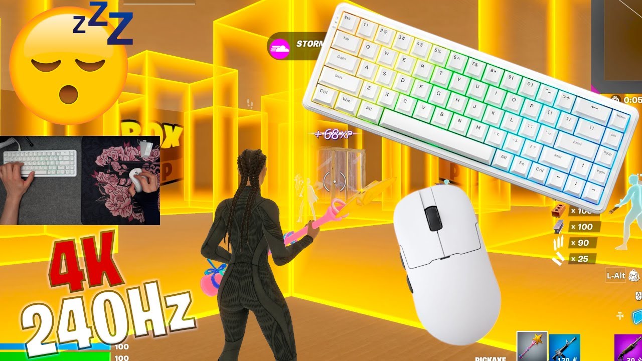 Ajazz AJ139 V2 MC Unboxing ASMR 😴 Box Fight Gameplay 📦  Satisfying Keyboard Fortnite 4K 240 FPS 🏆