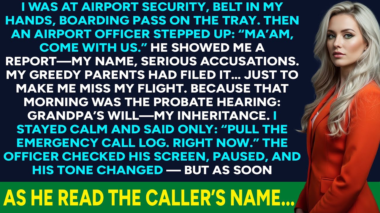 Airport Police Stopped Me At Security—My Parents Lied So I'd Miss Grandpa's Inheritance Hearing And…