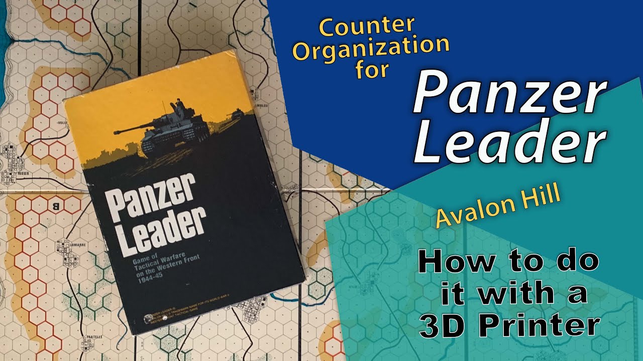 Panzer Leader by Avalon Hill - How to make 3D printed Counter Trays