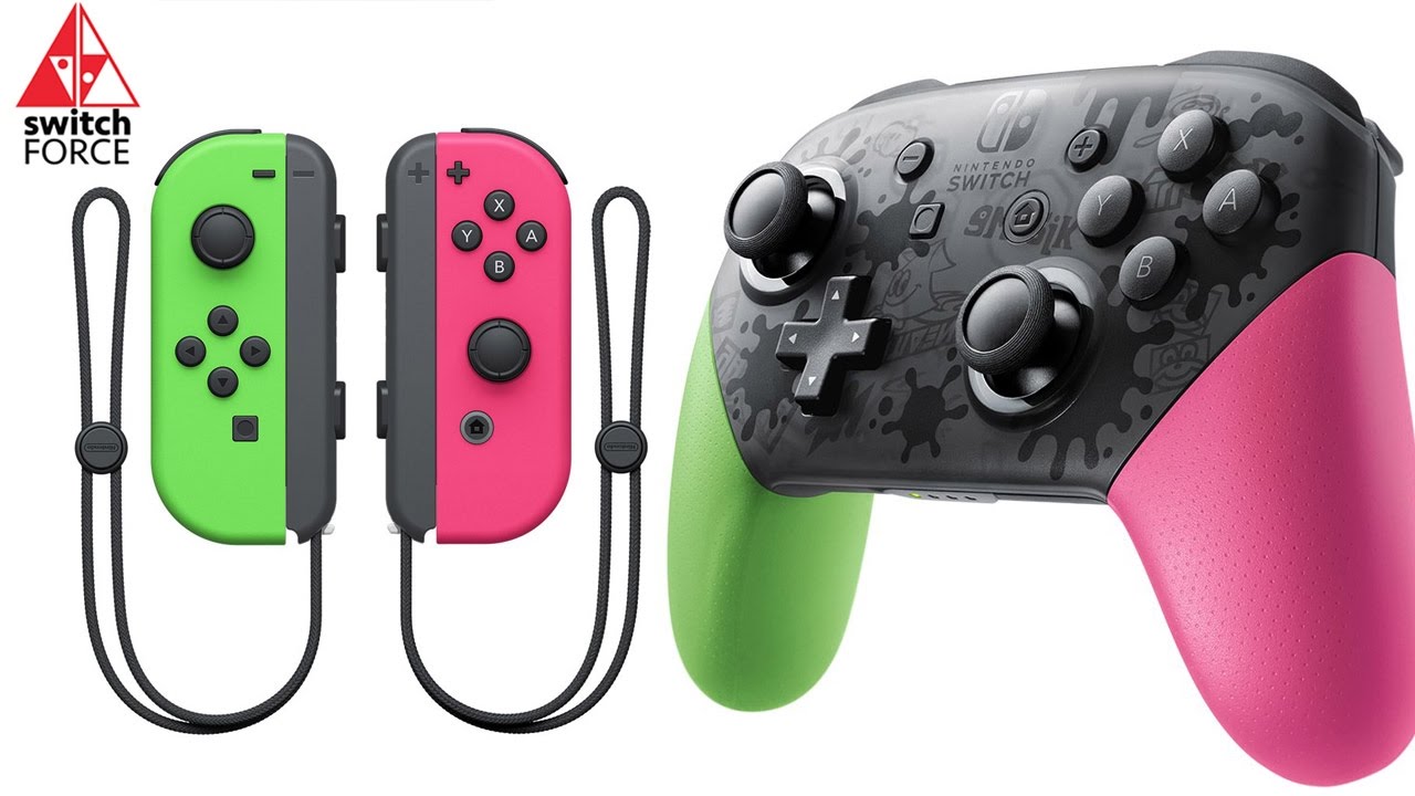 NEW Switch Joy Con + Pro Controller! Splatoon 2 JoyCon Release Date!