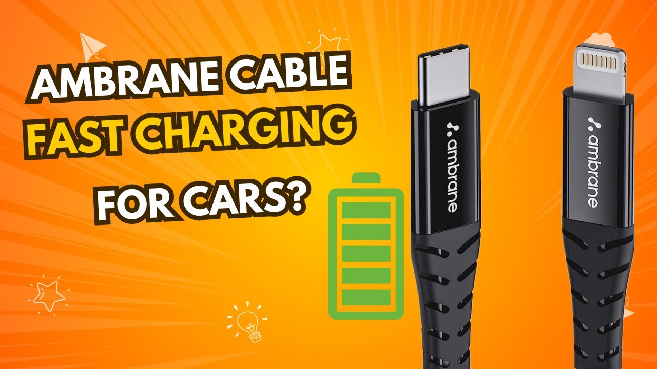 Кабель Ambrane Type-C - Lightning в автомобиле: быстрая зарядка проверена в реальных условиях!