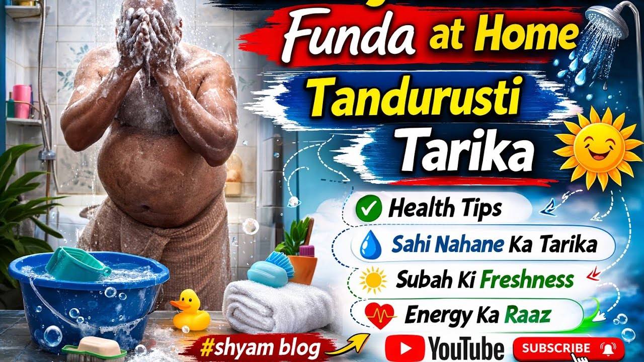 Morning Nahane Ka Funda at Home 🚿 | Tandurusti  Tarika ☀️ | #shyam blog 
