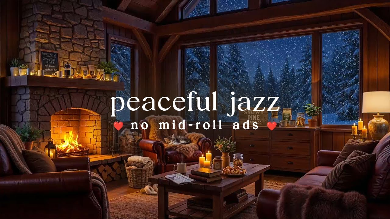 🌨️ Peaceful January Jazz (NO MID-ROLL ADS) – Soft Winter Ambience for Relaxation & Study
