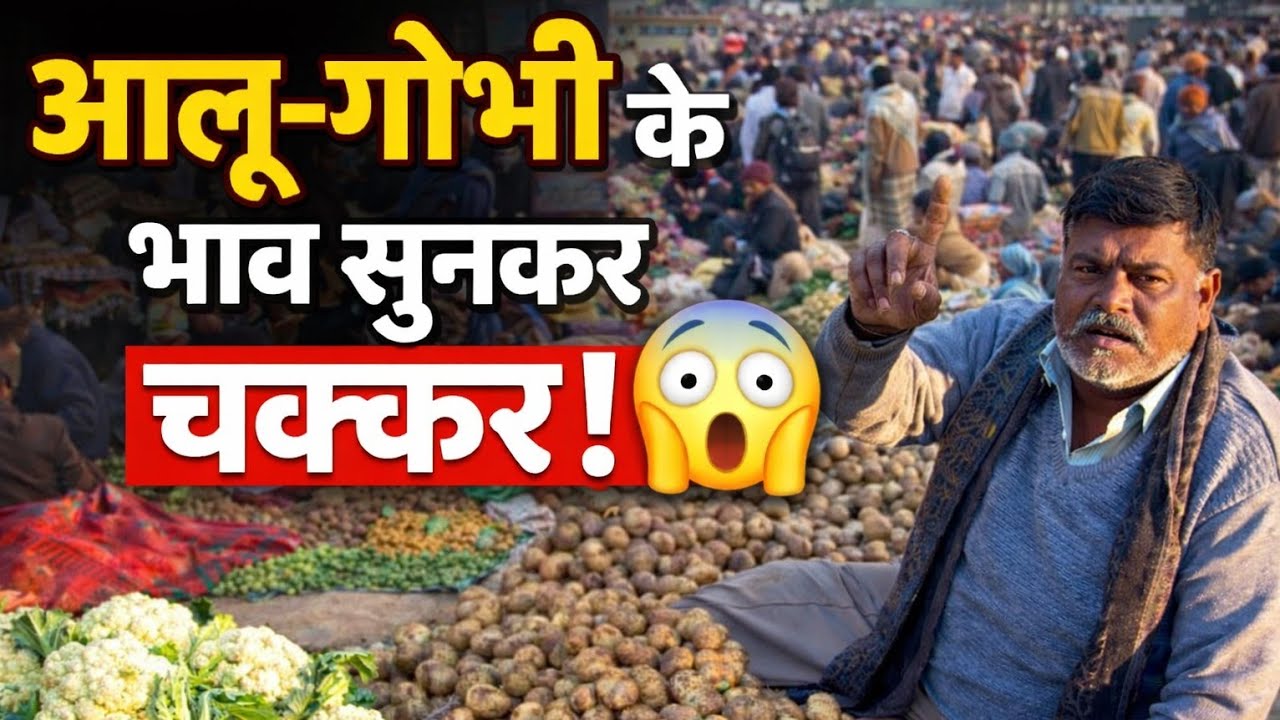 आलू-गोभी के भाव सुनकर चक्कर! 😱 | मंडी में भारी भीड़, महंगाई चरम पर