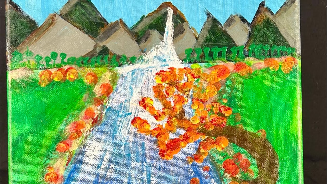 An Old Woman Making Things is live!  Mountain waterfall