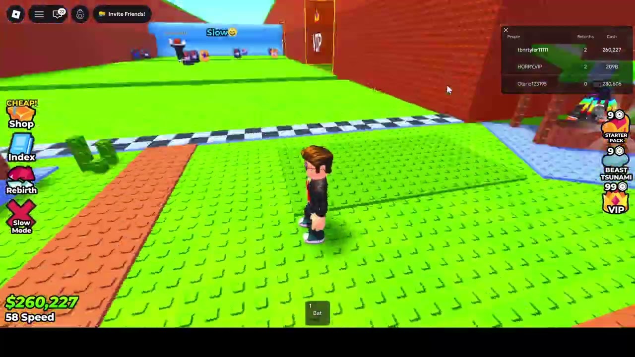 Running from a wave in roblox