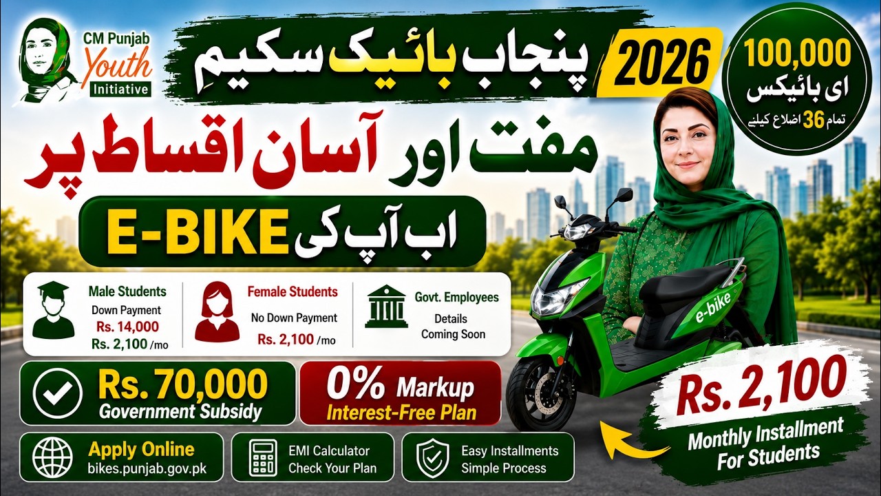 CM Punjab E-Bike Scheme 2026 Apply Online | Electric Bike Scheme for Students Complete Guide