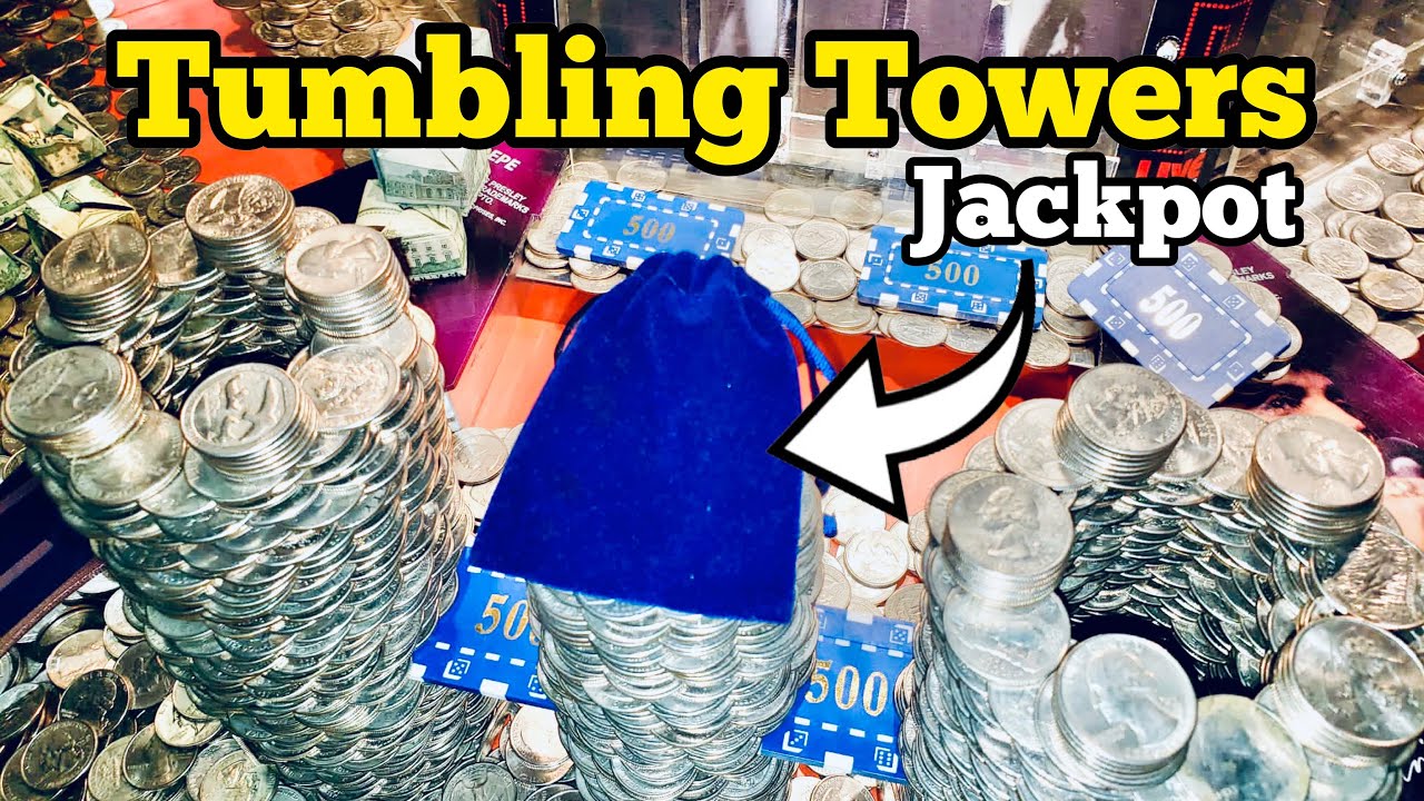 TUMBLING TOWERS Inside The High Limit Coin Pusher Jackpot WON MONEY ASMR