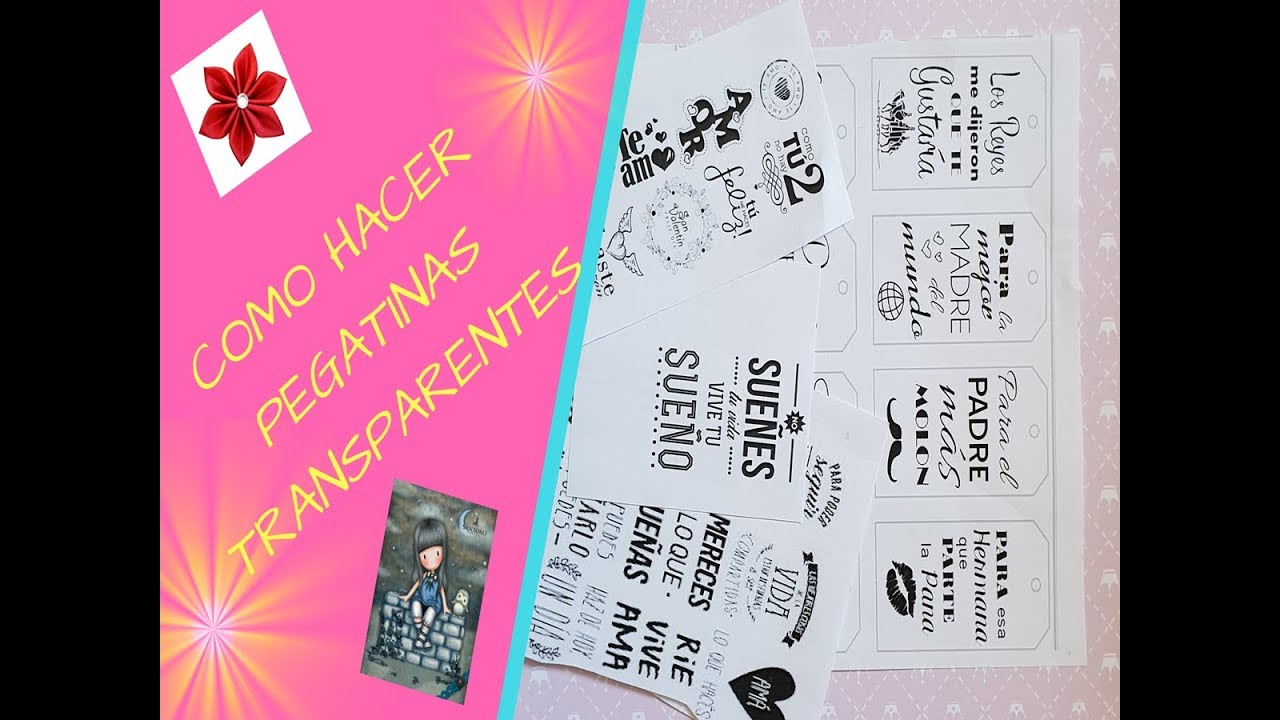 COMO HACER PEGATINAS TRANSPARENTES