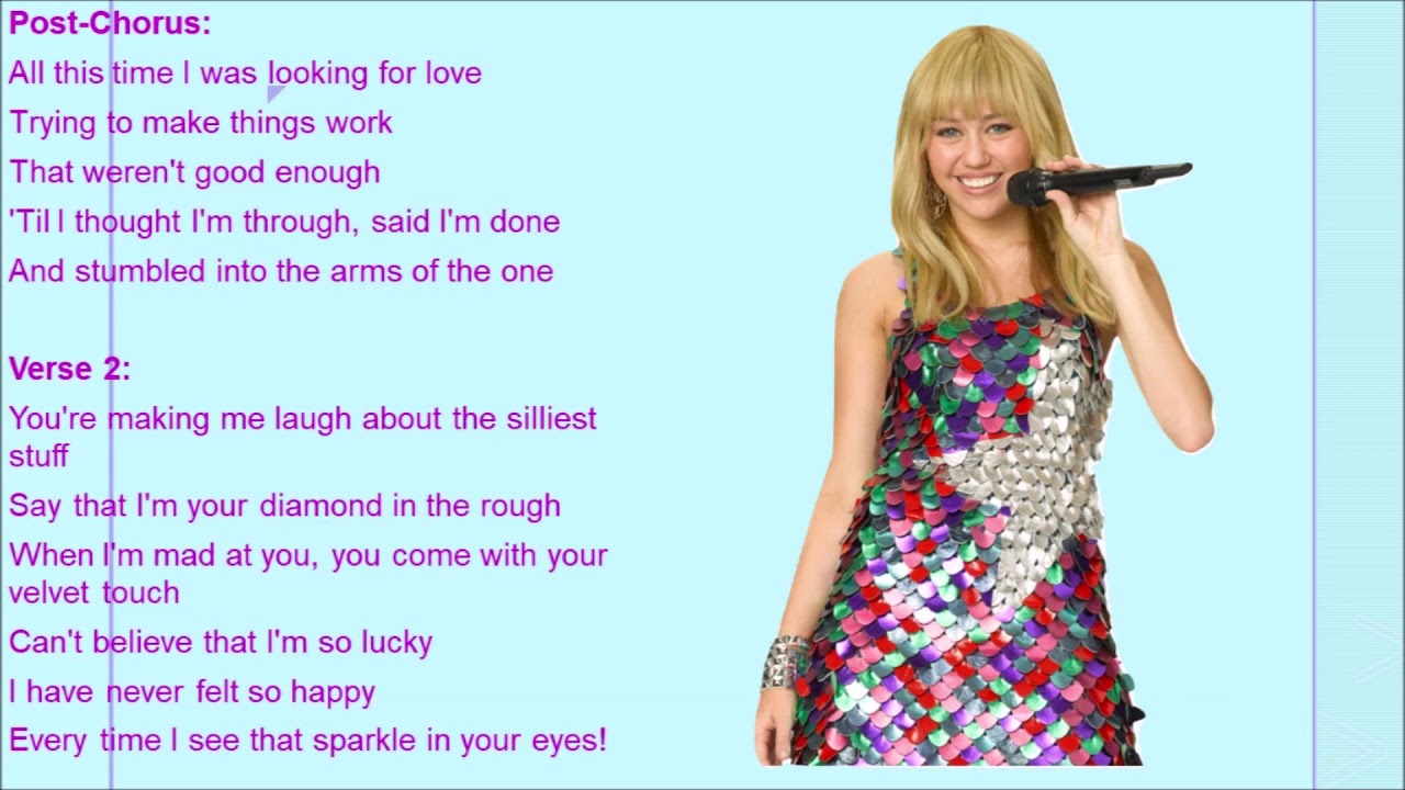 One In A Million Hannah Montana Lyrics