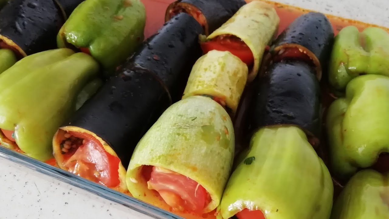TENCERE DOLMASINDAN KAT KAT LEZZETLİ/DAMAK ÇATLATAN FIRINDA KARIŞIK DOLMA TARİFİ