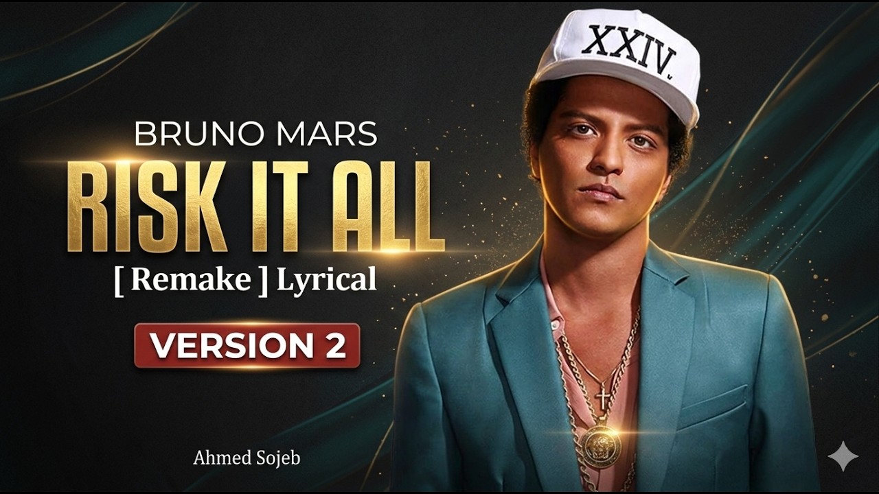 Risk It All - Bruno Mars - [ Remake V2 ] Lyrical Video l Bruno Mars New Song