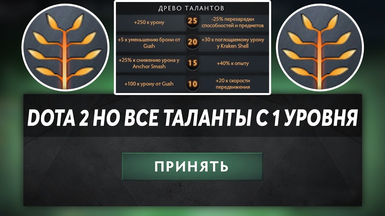 ЭТО ДОТА 2 НО У ТЕБЯ ВСЕ ТАЛАНТЫ С 1 УРОВНЯ ! DOTA 2 BUT You Get All Talents For Free At Level 1