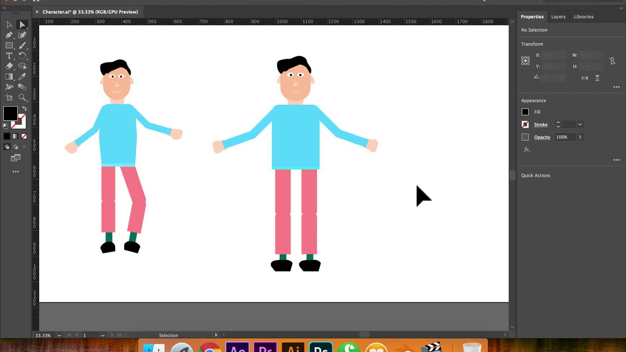 Making A Character Body in Adobe Illustrator (in Nepali)