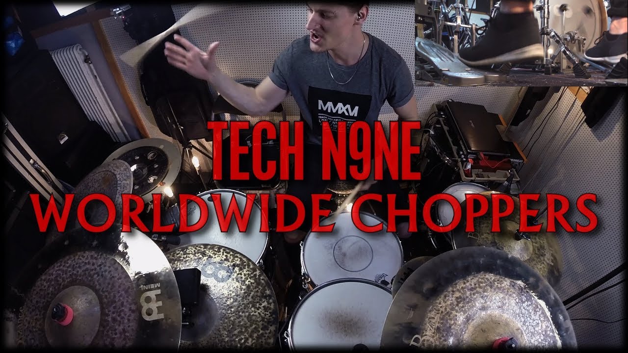 Tech N9ne - Worldwide Choppers [Drum Cover/Remix - Simon Aspsund]