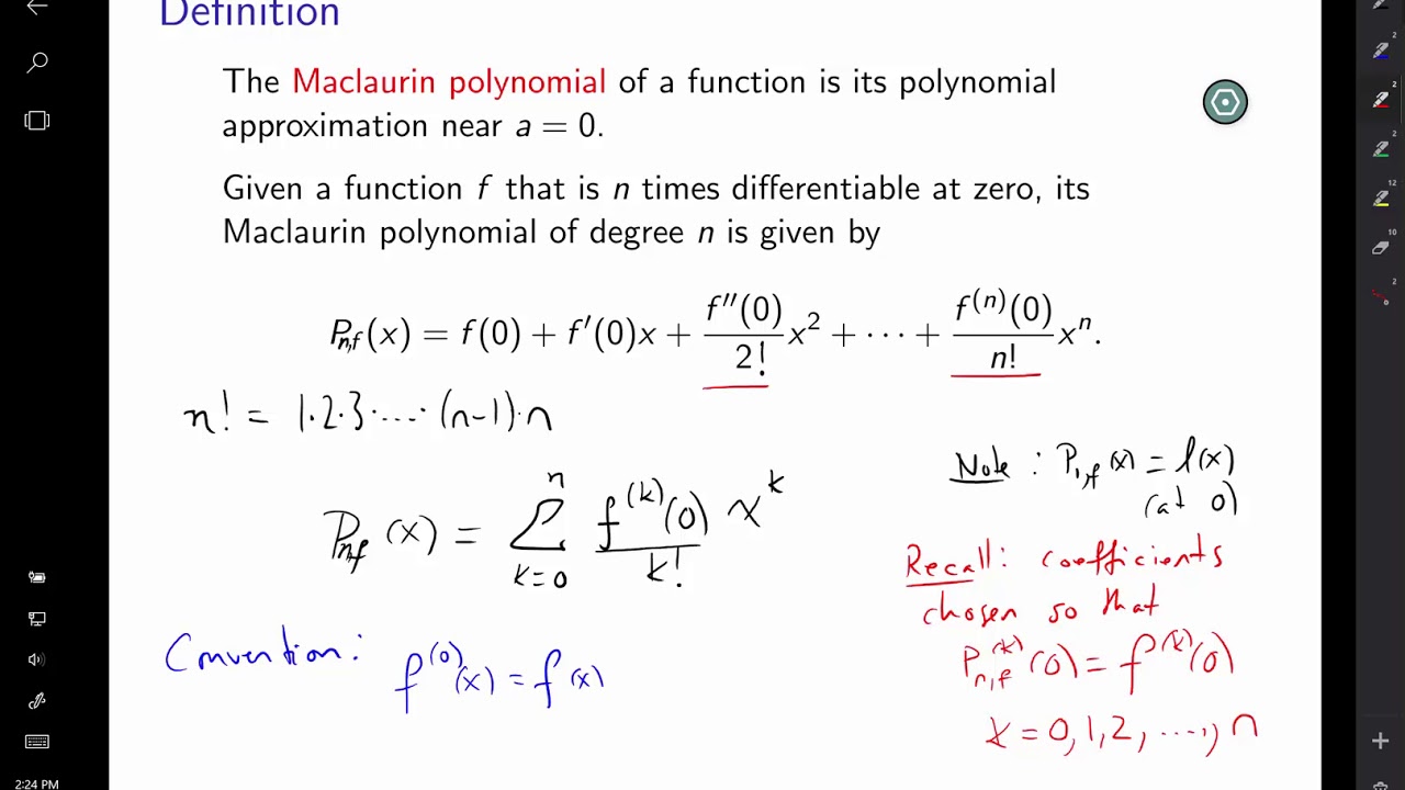 Maclaurin Polynomials