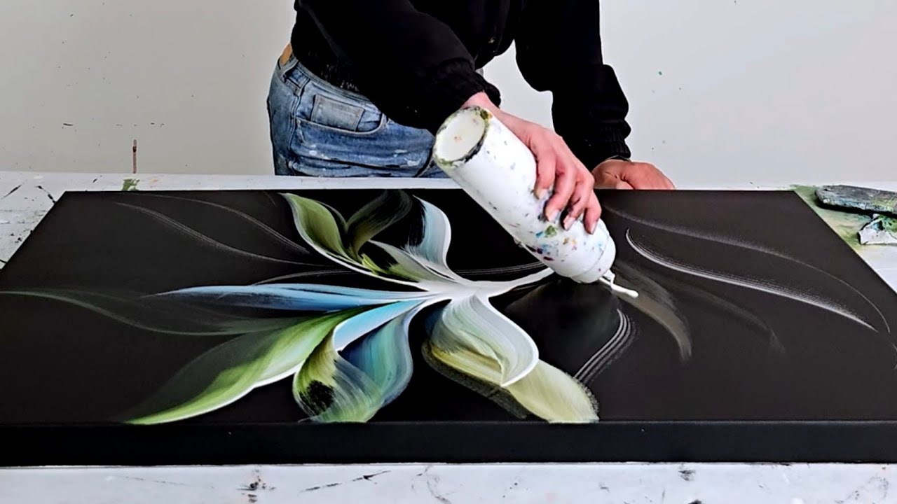 Watch This Amazing Abstract Flower Painting Come To Life!