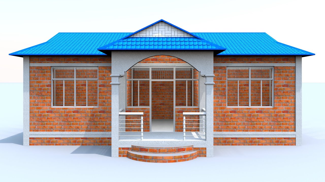 4 room tin shed house plan | tin set home plan with porch | simple tin roof home design