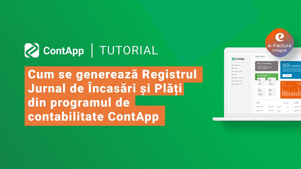 Cum se generează Registrul Jurnal de Încasări și Plăți din ContApp