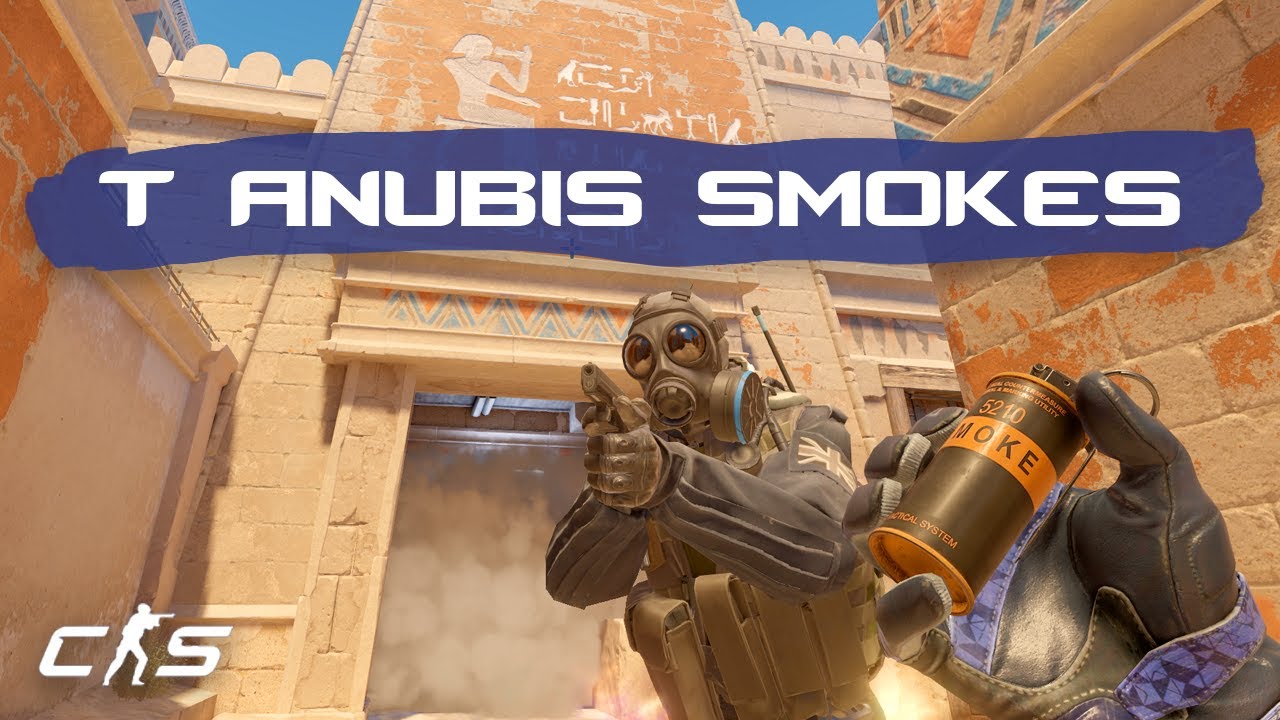 CS2 Anubis - КАЖДЫЙ дым T-Side МЕНЕЕ ЧЕМ ЗА 2 МИНУТЫ!