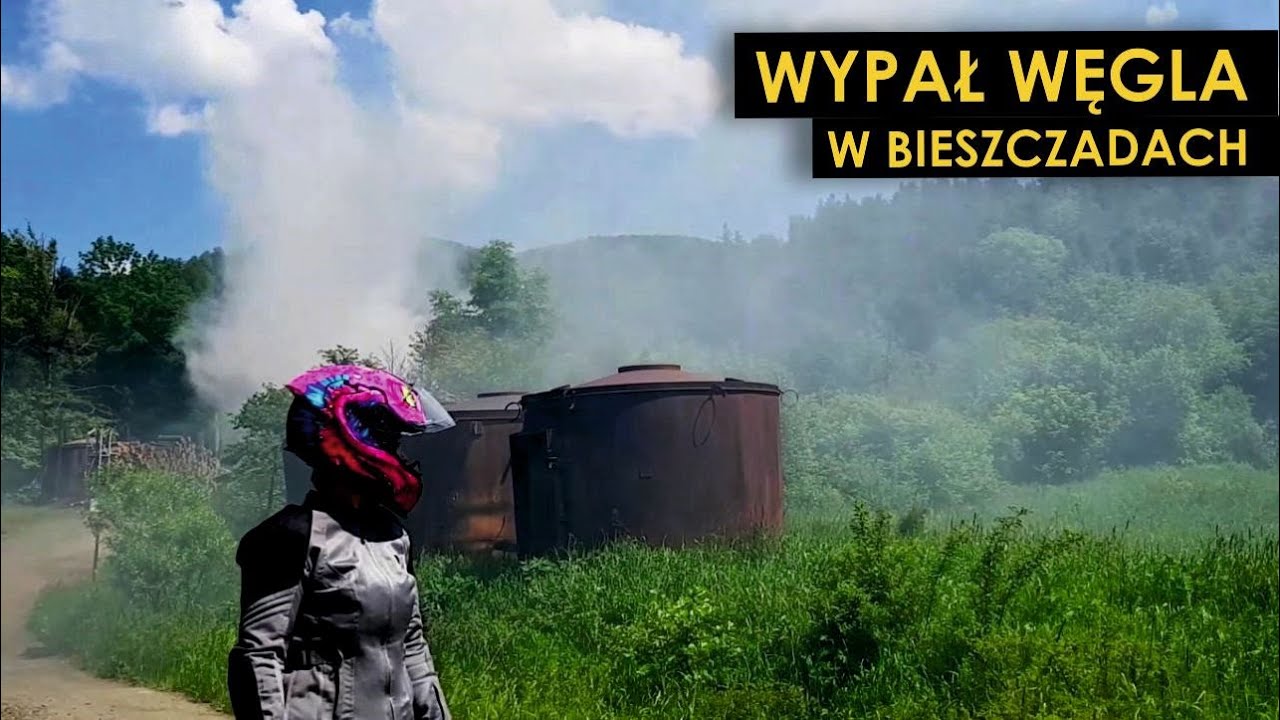 Wypał węgla drzewnego | Motocyklem w Bieszczady VLOG