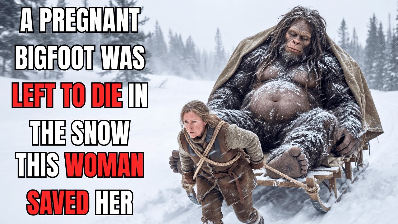 A Woman Rescued a Pregnant Bigfoot Left to Freeze in the Snow — What Happened Next Was Terrifying.